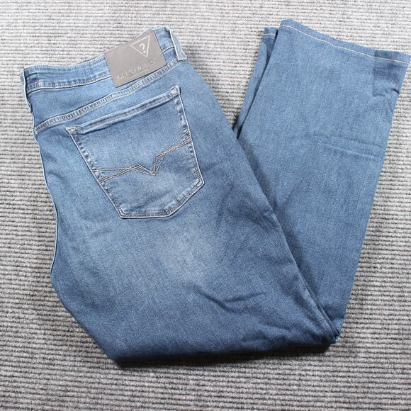 Guess Jeans Mens 38x29 Blue Desmond Tapered Stretch - Picture 1 of 12